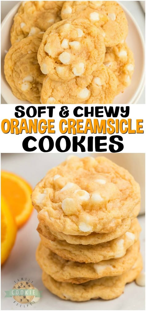 Fruit Creme Cookies, Orange Creamsicle Cookies Cake Mixes, Creamcycle Cookies, Orange Party Snacks, Orange Cream Dessert, Recipes With Orange Extract, Orange Meltaway Cookies, Orange Cream Cookies, Orange Dreamsicle Cookies