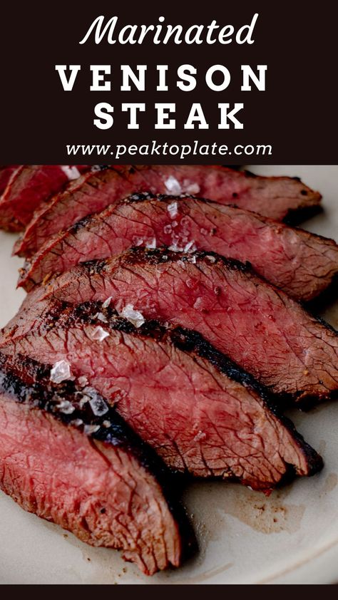 Marinated Venison Steak Backstrap Marinade Venison, Brine For Venison, Deer Loin Marinade, Marinade For Venison Steak, Grilled Deer Steak, Venison Marinade Recipes Deer, Deer Steak Recipes Skillet, Deer Cutlets Recipe, Deer Steak Marinade