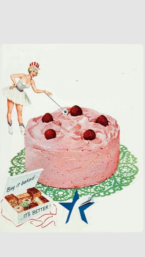 Cake Advertising Design, Food Energy, Retro Desserts, Worst Cooks, Vintage Sweets, Cupcake Queen, Bakery Cake, Vintage Baking, Vintage Cooking