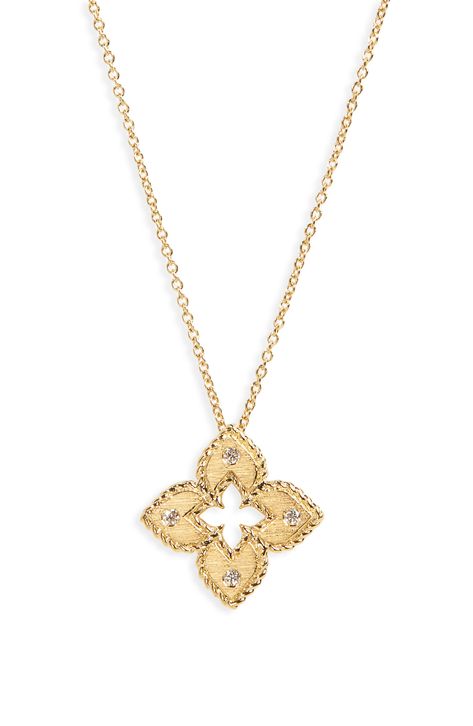 Roberto Coin Venetian Princess Diamond Pendant Necklace available at #Nordstrom Roberto Coin Necklace, Roberto Coin, Diamond Guide, Princess Diamond, Necklace Size, Diamond Pendant Necklace, Diamond Pendant, Personalized Jewelry, Gold Diamond