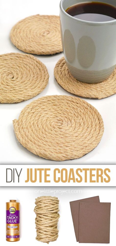 Photo of DIY Jute Coasters and materials used to make Fabric Rope Coasters Diy, Diy Crafts For Adults Homemade Gifts, Coaster Crafts Ideas, Jute Rope Coasters Diy, Twine Coasters Diy, Diy Cup Coasters, Thanksgiving Craft Fair Ideas, Jute Coasters Diy, Buissnes Ideas What To Sell