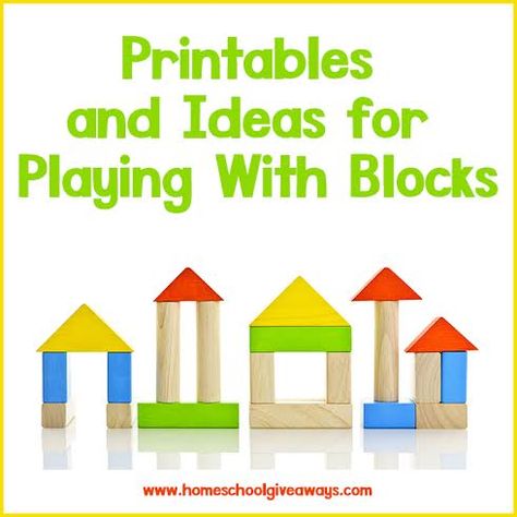 blocks Block Center Preschool, Preschool Freebies, Love Blocks, Preschool Construction, Building Blocks Design, Blocks Preschool, Preschool Stem, Block Center, All About Me Preschool