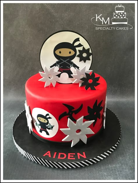 Ninja Birthday Cake Hello Ninja Cake, Ninja Bday Cake, Spy Ninja Birthday Cake, Ninja Party Cake, Ninja Birthday Party Ideas Cake, Ninja Theme Cake, Ninja Birthday Cake Ideas, Ninja Kids Birthday Party Ideas, Ninja Cake Ideas Boys