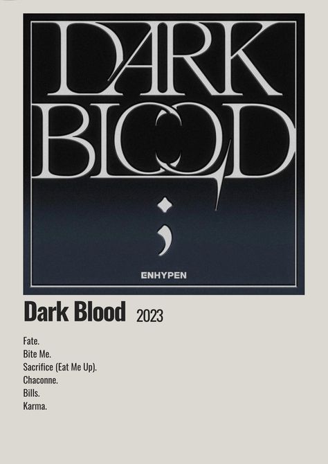 alternative minimalist polaroid poster. enhypen. Dark Blood Album Cover, Enhypen Song, Alternative Minimalist Album Covers, Kpop Minimalist, Minimalist Album Covers, Album Cover Wall Decor, Minimalistic Posters, Minimalist Music, Grunge Posters