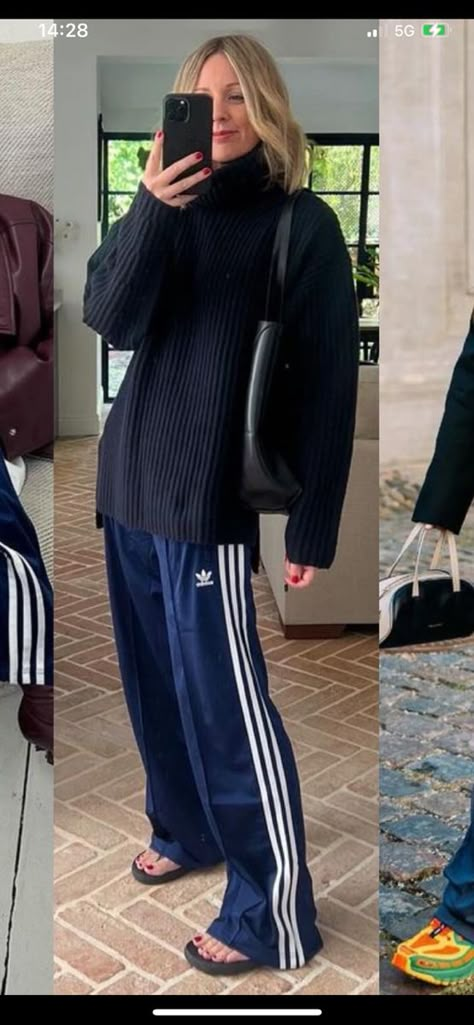 Blue Adidas Outfit, Navy Leggings Outfit, Track Pants Outfit, Navy Adidas, Navy Leggings, Adidas Track Pants, Leggings Outfit, Adidas Outfit, Adidas Track