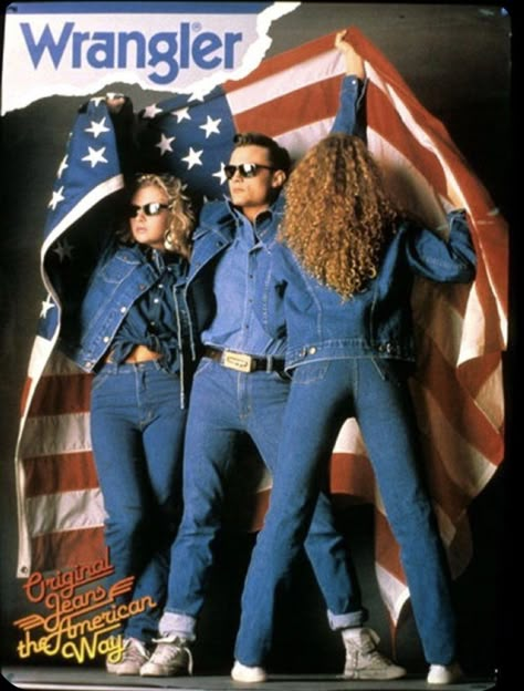 Love Denim ~ Wrangler Denim Jeans first Introduced in 1947 Jeans Ads, Denim Ads, Denim Attire, Canadian Tuxedo, 80s Denim, Lined Denim Jacket, Denim Workwear, Western Jeans, Vintage Wrangler