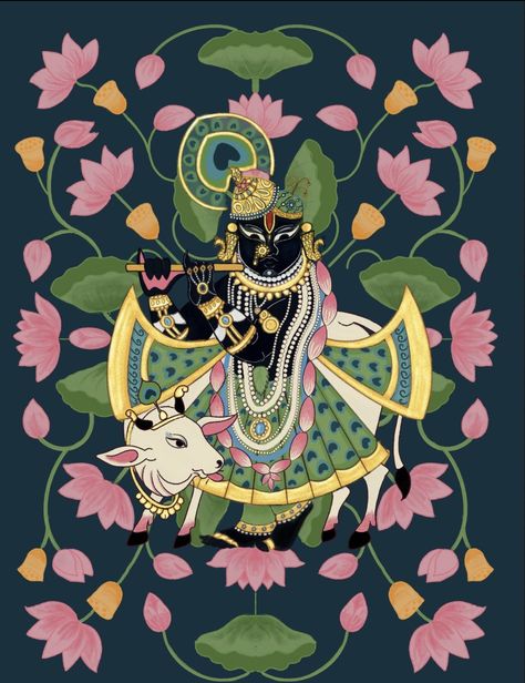 Wallpaper Indian God, Vishnu Art Paintings, Shrinathji Wallpapers, Painting Ideas On Canvas For Kitchen, Shrinath Ji Pichwai Painting, Shreenathji Canvas Painting, Shrinathji Paintings On Canvas, Shrinath Ji Painting, Shri Nath Ji Painting