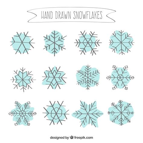 Hand drawn snowflakes collection | Free Vector #Freepik #freevector #snowflake #snow #collection #cartoon-hand 2025 Journaling, Drawn Snowflakes, Diy Window Clings, Doodle Diary, Snowflakes Drawing, Christmas Sketch, Winter Drawings, Notebook Ideas, Christmas Poster