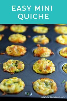 Cupcake Quiche, Mini Spinach Quiche, Quiche Cupcakes, Mini Quiche Recipe, Mini Breakfast Quiche, Quiche Recipes Crustless, Mini Quiche Recipes, Spinach Quiche Recipes, Quiche Muffins