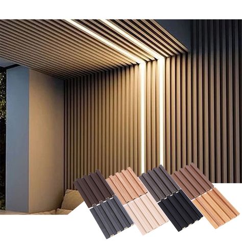 Wood Plastic Composite Wall Panel, Pvc Panel Wall Design Living Room Modern, Plastic Panels Wall, Pvc Wall Panels Designs Outdoor, Outdoor Wall Panelling, Wpc Ceiling Design Living Room, Bedroom Pvc Design Wall, Pvc Wall Design For Living Room, Wpc Wall Panel Bedroom