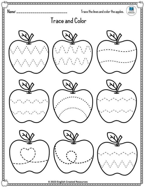 November Occupational Therapy Activities, Fall Preschool Activities Free Printable, Autumn Kindergarten Activities, Apple Worksheets Preschool, 1st Grade Crafts, Montessori Toddler Activities, Thanksgiving Preschool, Preschool Activities Toddler, Apple Theme