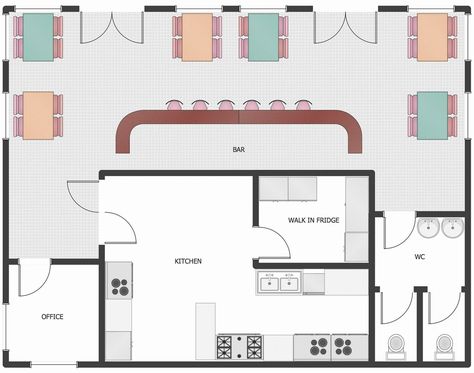 Variety of restaurants plans Bakery Plan Layout, Sims 4 Bakery Layout, Bakery Layout Floor Plans, Bakery Kitchen Layout Floor Plans, Small Restaurant Floor Plan, Bakery Floor Plan, Restaurant Kitchen Floor Plan, Bakery Kitchen Layout, Restaurant Furniture Layout