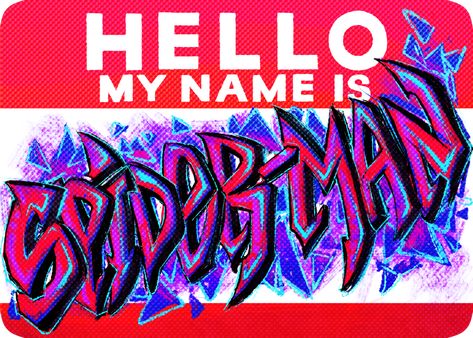 Spider Man Art Style, Spiderman Graffiti Letters, Spiderman Into The Spider Verse Computer Wallpaper, Nametag Spiderman, Spider Man Miles Morales Graffiti, Spider Man Across The Spider Verse Graffiti, Spider Man Quotes Funny, Spider Man Graffiti Letters, Spider Punk Across The Spider Verse Face