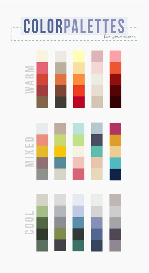 There are three basic types of palettes: warm, mixed, and cool. | 13 Ways To Choose A Paint Color That You'll Actually Like Săpunuri Handmade, Coloring Images, Natural Design, Calming Colors, Color My World, Colour Inspiration, Colour Board, Brand Board, Colour Palettes