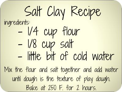 salt clay RECIPE Salt Clay Recipe, Salt Clay, Dough Crafts, Salt Dough Crafts, Salt Dough Recipe, Clay Recipe, Thrift Shop Finds, Homemade Clay, Salt Dough Ornaments