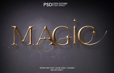 Gold Text Effect Photoshop, Psd Women, Royal Font, Cool Text Design, Fantasy Font, Logo Texture, Metallic Font, Best Fonts For Logos, Magic Font