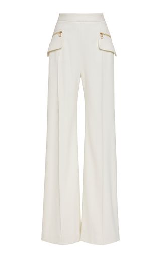 Crepe Pants, Slim Fit Joggers, Trouser Design, Designer Pants, Brandon Maxwell, Pants Women Fashion, Fashion Bottoms, White Trousers, Looks Chic