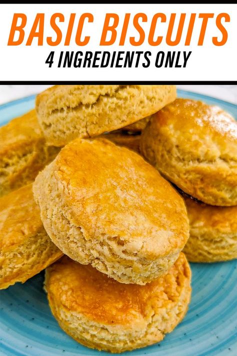 Fill your kitchen with the aroma of homemade biscuits using our easy recipe. Just four ingredients for a batch of light, tender biscuits, perfect for any time of the day. Homemade Biscuits Easy, Easy Biscuit Recipe, 4 Ingredient Recipes, Flaky Biscuits, Biscuits Easy, Biscuit Bake, Homemade Biscuits, Easy Brunch, 4 Ingredient