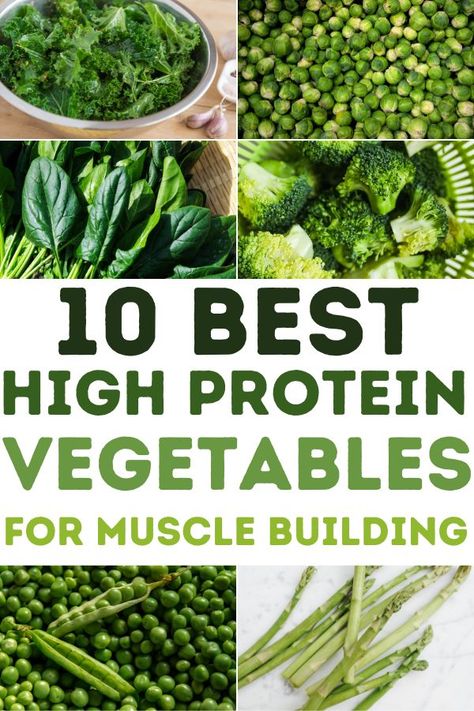 You don't need to eat meat or animal products to meet your protein goals. A lot of vegetables are really high in protein and today I will show you just which ones! Eat these high protein vegetables for bodybuilding and muscle building. Vegetables That Have Protein, Non Animal Protein Sources, High Protine Food List Veg, High Protein Veggies List, Highest Protein Vegetables, Veggie Protein Sources, Protein That Isnt Meat, Ways To Get Protein Without Meat, Protein Non Meat