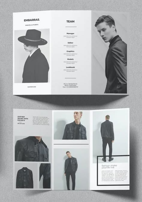 Fashion Trifold Brochure Design Template AI, INDD, PSD Fashion Broucher, Fashion Brochure Design, Fashion Marketing Ideas, Business Plan Layout, Fashion Business Plan, Brochure Design Layouts, Instagram Grid Design, Catalogue Layout, Brochure Design Creative