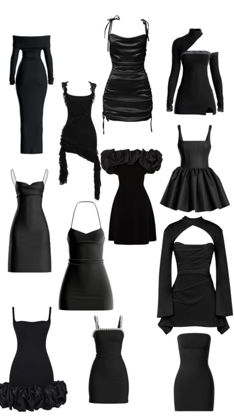 Black dresses Fame Clothes, Sweet 16 Outfits, Smart Casual Women Outfits, Barbie Fashion Sketches, Smart Casual Women, Hot Topic Dresses, Stunning Prom Dresses, Stylish Work Attire, Cute Dress Outfits