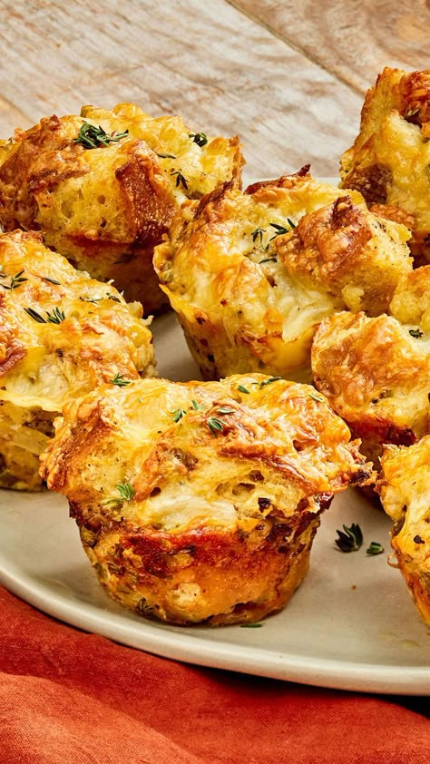 Stuffing Muffins Will Be The Most Popular Thanksgiving Side Leftover Stuffing Muffins, Thanksgiving Muffins, Stuffin Muffins, Holiday Dinner Sides, Stuffing Muffins, Dressing Stuffing, Southern Living Recipes, Dinner Recipes Ideas, Holiday Food Ideas