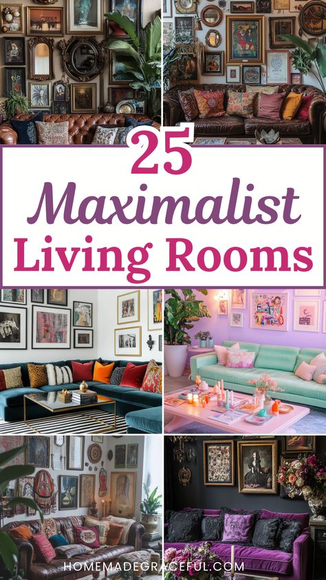 maximalist living rooms Art Wall Maximalist, Maximalist Country Decor, Maximumist Decor, Small Living Room Ideas Maximalist, Bohemian Maximalist Decor Living Room, Maximalist Green Living Room, Teal Maximalist Living Room, Color Maximalist Decor, Eccletic Room Ideas