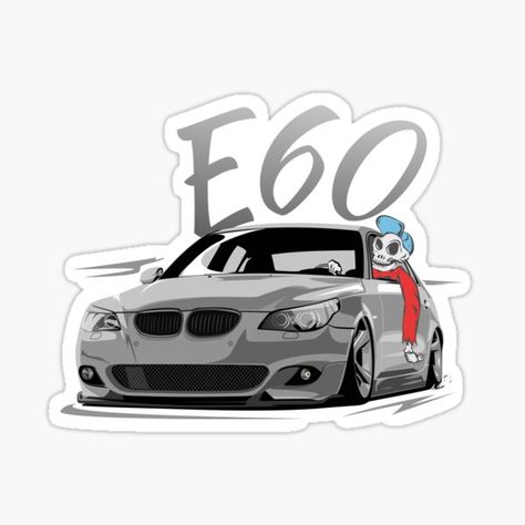 Bmw E60 Drawing, Bmw Stickers, Need For Speed Cars, Cars Stickers, E60 Bmw, Bmw M5 E60, Nfl Bears, Bmw Art, Bmw E60