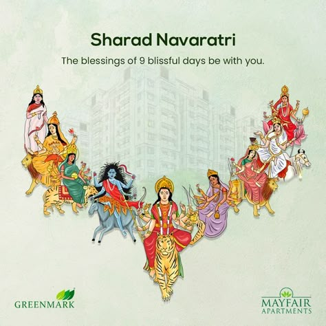 The blessings of 9 blissful days be with you. Sharad Navratri. . . .#HappyNavartri #Navaratri #Bathukamma #durgapuja #durgapuja2021 #durgapuja #Hyderabad #greenmark #telangafeatival #bathukammaspecial #mayfairapartments Real Estate Navratri Post, Creative Navratri Poster Design, Navratri Wishing Post, Navratri Real Estate Ads, Navratri Post Ideas, Navaratri Poster Design, Navratri Poster Creative, Navratri Images With Quotes, Navaratri Creative Ads