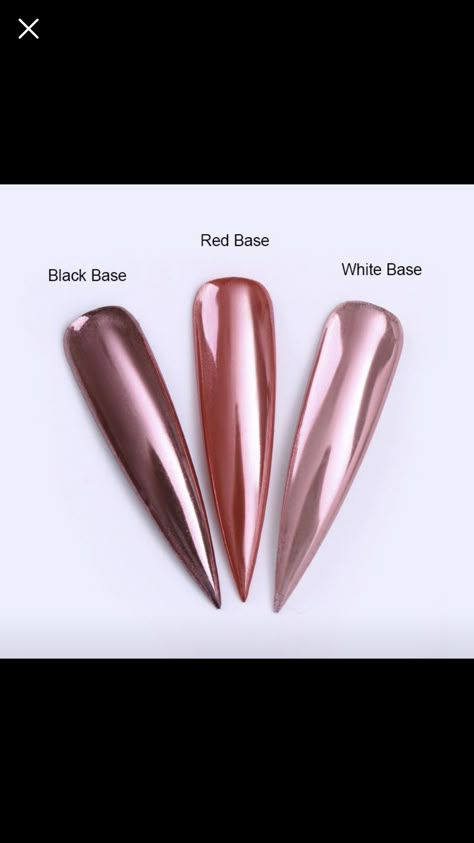 Rose gold nails Rose Gold Medium Nails, Rose Pink Chrome Nails, Dark Rose Gold Nails, Brown And Rose Gold Nails, Rose Gold Chrome Nails Designs, Mauve Chrome Nails, Gold Rose Nails, Rose Gold Prom Nails, Nude And Rose Gold Nails