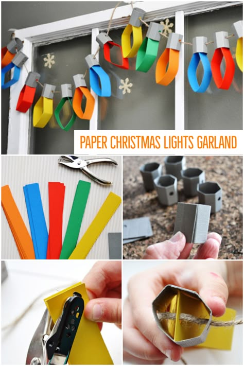 Paper Christmas Lights, Chromatography For Kids, Classroom Christmas Decorations, Christmas Lights Outside, Christmas Lights Garland, Diy Christmas Garland, Birthday Party Games For Kids, Classroom Christmas, Diy Gift Set