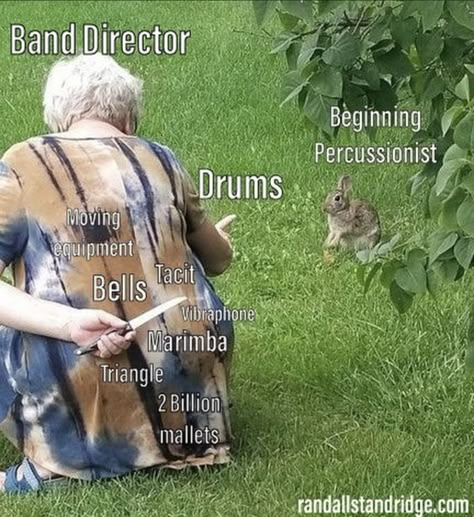 Musician Jokes Music Humor, Marching Band Pit Memes, Band Memes Funny Percussion, Band Memes Funny So True, Percussion Jokes, Marching Band Wallpaper, Band Kids Humor, Band Memes Funny, Drummer Humor