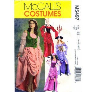 Maid Halloween, Pirate Dress, Devil Costume, Pirate Halloween, Costume Sewing Patterns, Costume Patterns, Mccalls Sewing Patterns, Pirate Costume, Mccalls Patterns