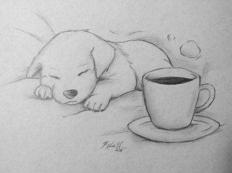 Sleeping Puppy Drawing, Dog Pictures Drawing, Puppy Drawing Sketches, Dog Sleeping Drawing, Person Sleeping Drawing, Puppy Drawing Cute, Sleeping Sketch, Sleep Sketch, Dog Pencil Sketch