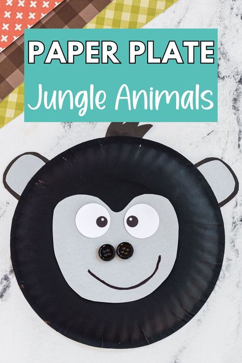 Kids absolutely adore jungle animals. There are so many different animals to check out and the kids always enjoy learning about them, crafting their own jungle animals, and telling others what they know. If you do a study on jungle animals or your kids just love animals in general, these jungle paper plate animals are perfect for you. Make a hippo, gorilla, and a sloth to start! They are fun paper plate animal crafts that kids of all ages can do and the setup is easy peasy. Jungle Animal Art For Toddlers, Easy Jungle Crafts Preschool, Preschool Gorilla Craft, Jungle Animal Crafts For Infants, Gorilla Paper Craft, Jungle Day Activities For Kids, Jungle Theme Crafts Preschool, Rainforest Animals Preschool, Animal Kingdom Activities For Kids