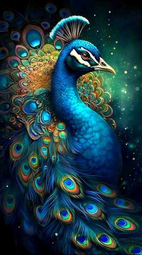 Peacock Feather Ideas, Peacock Art Painting, Peacock Drawings, Peacocks Bird, Peacock Paintings, Peacock Artwork, Peacock Feather Art, Peacock Drawing, Pictures Of Birds