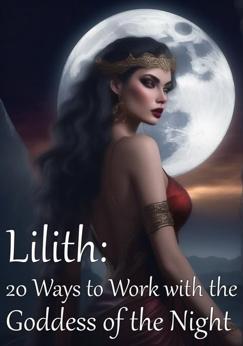 Lilith Goddess of the Night Voodoo Spells Witchcraft, Lilith In Scorpio, Lillith Goddess, Lilith Altar, Lilith Goddess, Witchy Goddess, Athena Greek Goddess, Lady Lilith, The Dark Feminine