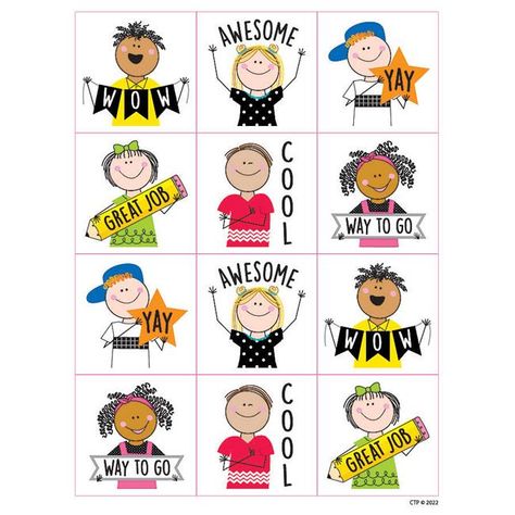 Creative Teaching Press CTP10691-6 Stick Kids Rewards Stickers Sight Word Readers, Phonics Readers, Creative Teaching Press, Students Day, Kids Rewards, Math Number Sense, Positive Sayings, Good Behavior, Reward Stickers