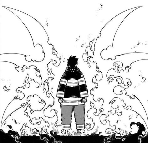 Fire Force; Enn Enn no Shonboutai Hero Tattoo, Live Wallpaper For Pc, Shinra Kusakabe, Manga Tattoo, Dark Panels, One Punch Man Anime, Hand Drawing Reference, Moon Drawing, Fire Force