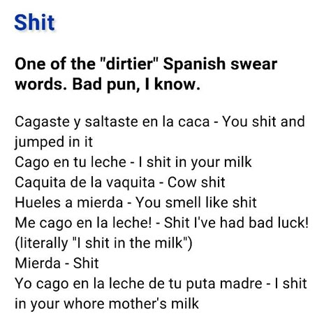 Spanish curse words Spanish Swear Phrases, Swears In Spanish, Curses In Spanish, Cursing In Spanish, How To Say Swear Words In Spanish, How To Curse In Spanish, Spanish Insult Words, Spanish Rizz Lines, Spanish Cuss Words