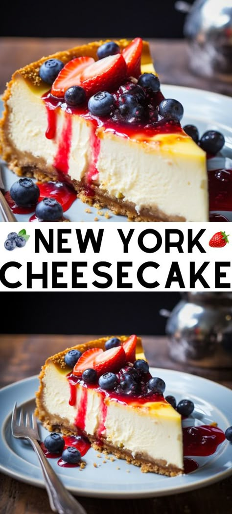 Ah, the sweet and creamy delight of New York cheesecake! This iconic dessert has been a favorite for generations, with its smooth and rich texture, a perfect balance of tang and sweetness, and oh-so-delicious graham cracker crust. Fall Cheesecake Recipes, Cheesecake Crust Recipe, New York Baked Cheesecake, Fall Cheesecake, Graham Cracker Crust Cheesecake, Perfect Cheesecake Recipe, Graham Cracker Crust Recipe, Graham Cracker Recipes, Cheesecake Crust