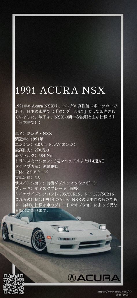 1991 NSX Wallpaper Acura Nsx 1991, Acura Nsx, Vintage Wallpaper