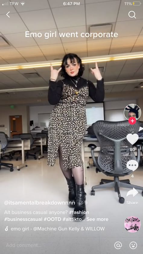 Alternative Workplace Fashion, How To Dress For Office Job Outfit Ideas, Witchy Buisness Casual, Kawaii Business Casual Outfits, Alt Semi Formal Outfits, Alternative Job Interview Outfit, Alternative Business Professional Outfits, Casual Goth Outfits Midsize, Plus Size Goth Office Fashion