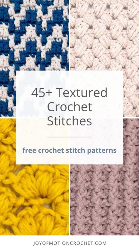 Get over 45+ textured crochet stitch patterns that add depth and tactile to your crochet projects. Crochet bobble stitch, waffle stitch, berry stitch, puff stitch, there's something for beginners and more advanced crocheters! Click to access the crochet stitch guide for yourself - all textured crochet stitch tutorials are free! Crochet Textured Squares, Crochet Stitch For Thick Yarn, Free Embossed Crochet Patterns, New Crochet Stitches Free Pattern, Grit Stitch Crochet Pattern, Waffle Stitch Crochet Projects, Crochet Puff Stitch Pattern, Crochet Mermaid Stitch, Crochet Stitch Texture