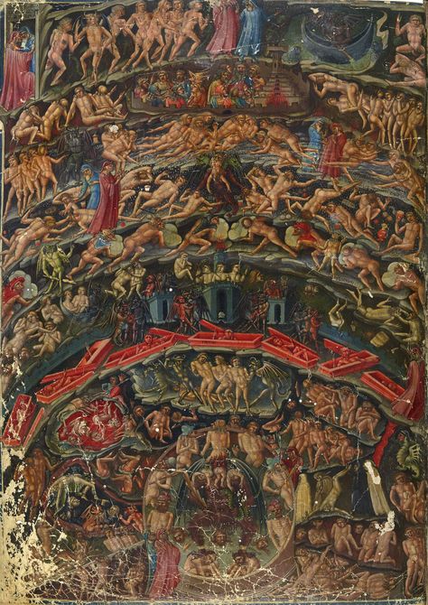 Archaeology & Art on Twitter: "Inferno, from the Divine Comedy by Dante (Folio 1v). Date: between 1430 and 1435. Artist: Bartolomeo di Fruosino (1366–1441) Currently located at Bibliothèque nationale de France, Paris. Read more: https://t.co/vl1nplWFF5… https://t.co/mJrS7hc0pT" Nine Circles Of Hell, Dante Inferno, Circles Of Hell, Unreal Unearth, The Divine Comedy, Divina Commedia, Istoria Artei, Dante's Inferno, Dantes Inferno