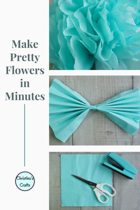 Tissue Paper Flowers Easy, Paper Flowers For Kids, Paper Flowers Diy Easy, Tissue Paper Flowers Diy, Tissue Paper Crafts, Tissue Flowers, Easy Paper Flowers, Paper Flower Decor, How To Make Paper Flowers