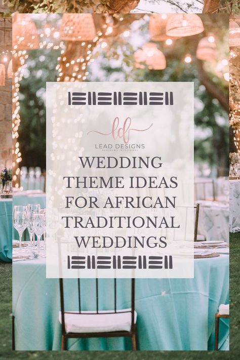 A text image that reads "Incorporating Common Wedding Themes into Your African Traditional Wedding: Tips and Ideas" with an image of a bride and groom in traditional African attire. The post offers inspiration and guidance on how to seamlessly blend popular wedding themes with African traditional wedding customs to create a unique and unforgettable celebration. #weddingthemes #Africantraditionalwedding African Traditional Wedding Decoration, African Themed Wedding, Traditional African Wedding, Wedding Decorations Table Settings, African Wedding Theme, Simple Wedding Invitation Card, African Inspired Wedding, Seating Arrangement Wedding, Naija Wedding