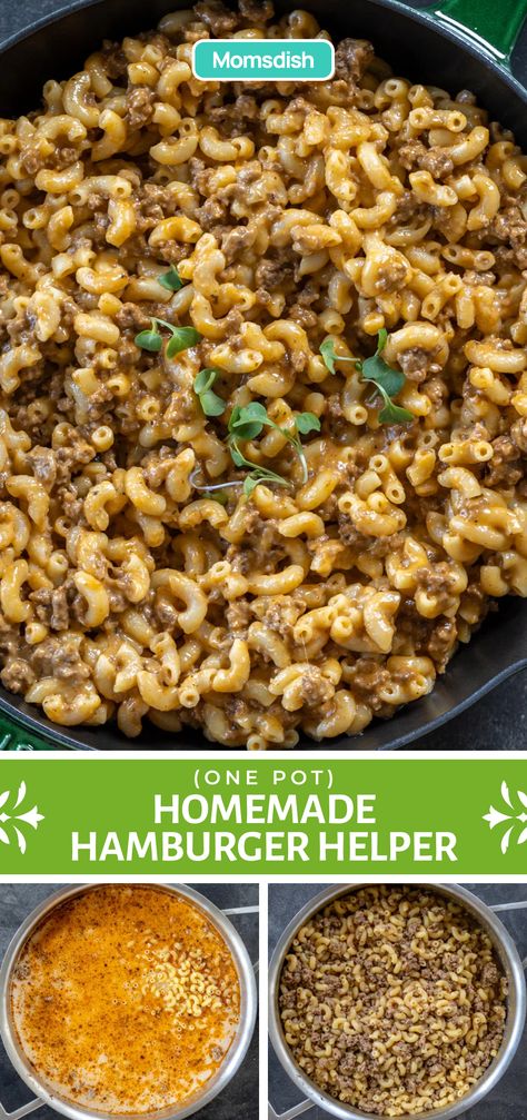 This homemade Hamburger Helper is the ultimate easy fall dinner — hearty, comforting, and ready in no time. With simple ingredients and rich flavors, it’s the perfect one-pot meal for cozy weeknights. One Pot Homemade Hamburger Helper, Gf Hamburger Helper, Hamburger Helper Homemade Healthy, Hamburger One Pot Meals, Hamburger Helper Crockpot, Hamberburger Helper Recipes, What To Make With Hamburger Meat, Diy Hamburger Helper Recipes, Homemade Hamburger Helper Easy