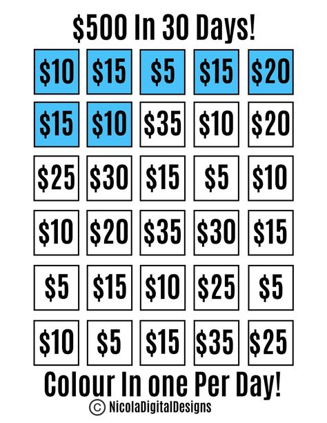 Money Saving Challenge Pounds, 500 Savings Challenge Printable, $5 Savings Challenge Money, 365 Days Saving Money Sheet, Budget Planner Worksheet, A6 Money Saving Challenges, 52 Week Saving Plan, 52 Week Money Saving Challenge, Financial Habits