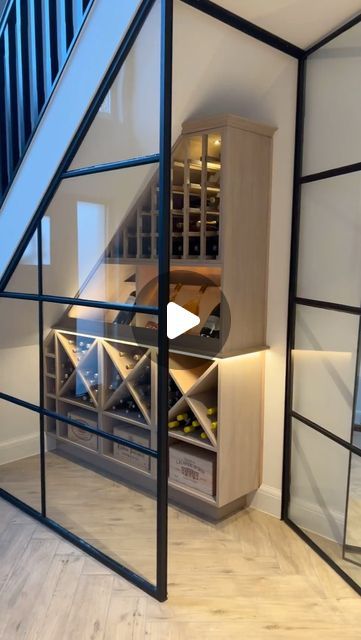 Self Build at 26 🏡 on Instagram: "Under stairs wine storage is complete!!! 😬🍷🥂😍❤️

I have a very clever husband.. how amazing!!! Obsessed! 
.
.
.
#selfbuild #understairs #understairstorage #wine #winelover #winestorage #winestagram #storage #interiordesign #home #love #understairswinestorage #understairswinecellar" Under Stairs Wine Storage, Stairs Wine Storage, Under Stairs Wine, Bar Under Stairs, Under Stairs Wine Cellar, Understair Storage, Room Under Stairs, Closet Under Stairs, Wine Cellar Basement